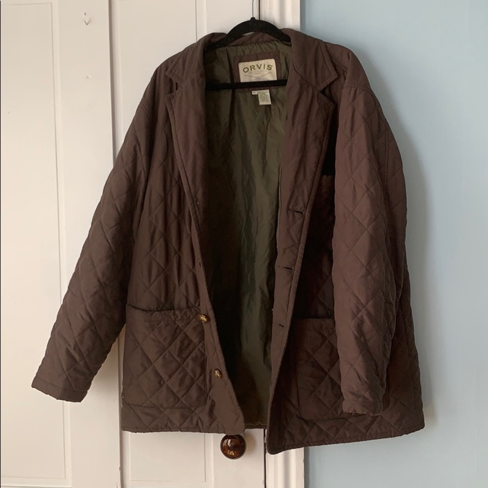 LARGE GREEN ORVIS QUILTED JACKET UNISEX